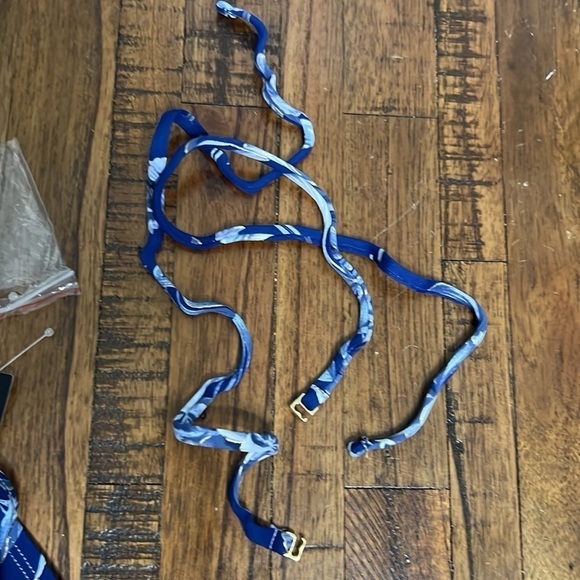 Ambrielle Swimsuit one piece swimwear navy white tropical size Large - Picture 11 of 13